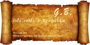 Göndör Brigitta névjegykártya
